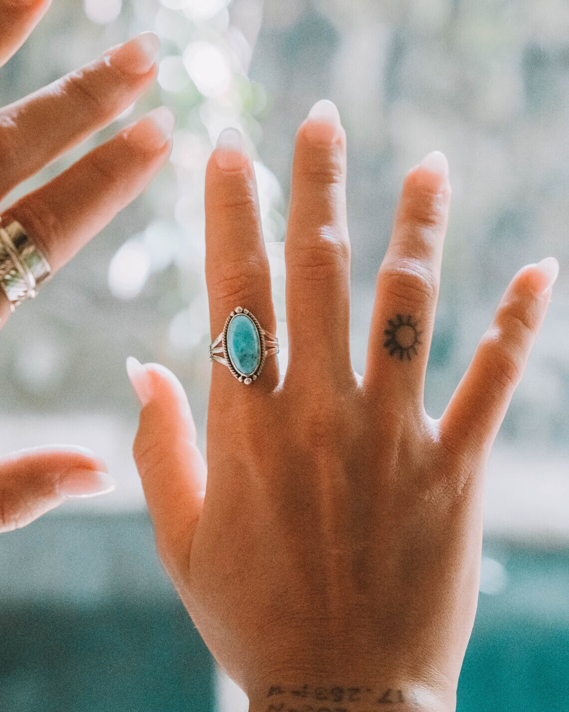 Larimar Gemstone 925 Sterling Silver Handmade Ring All Size
