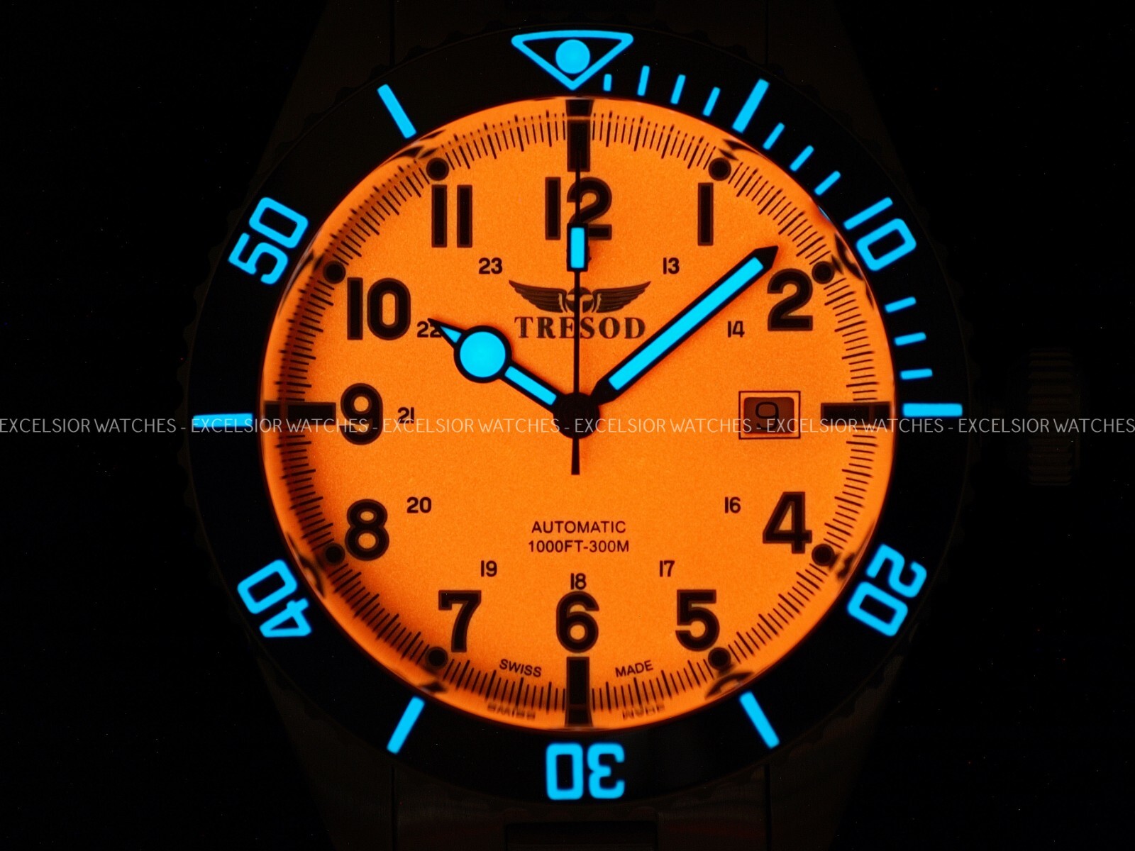 Tresod Men Ocean Master Swiss Made SW200 Automatic Lume Dial Ceramic Bezel Watch