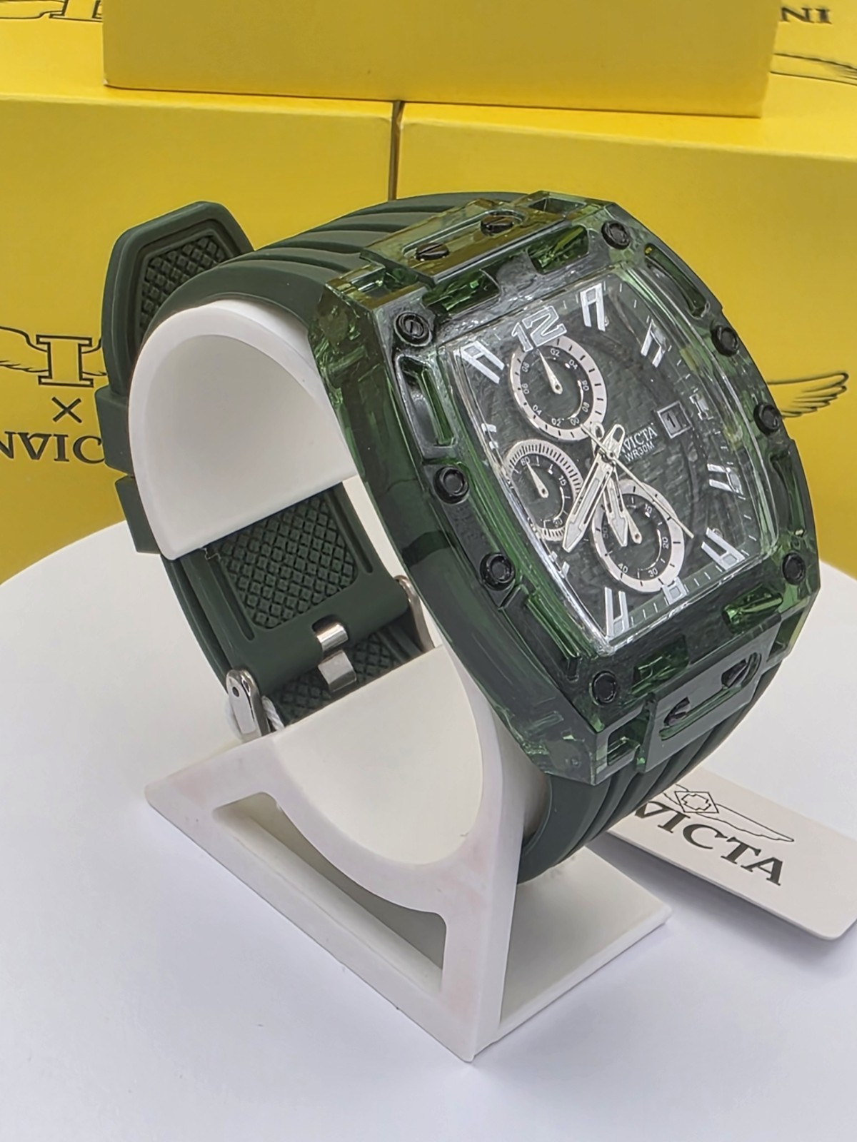 70144 – Invicta S1 Rally Allogrip Men 42mm Green Tone Case Green Metal Dial