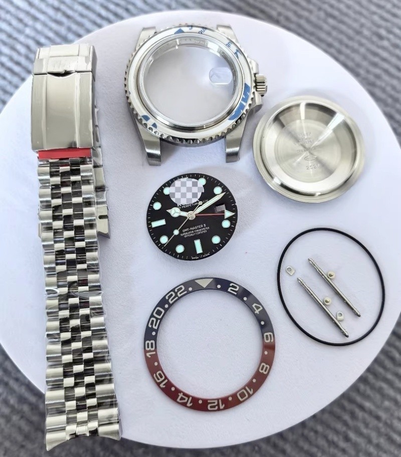 DIY SET for 3285 watch case + dial + hands + Stainless Steel Strap 40mm