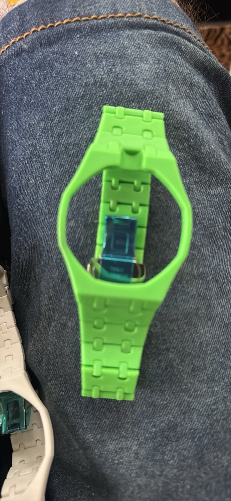 AP x Swatch Royal Pop Full BioCeramic Conversion Strap for Green Eight IN HAND