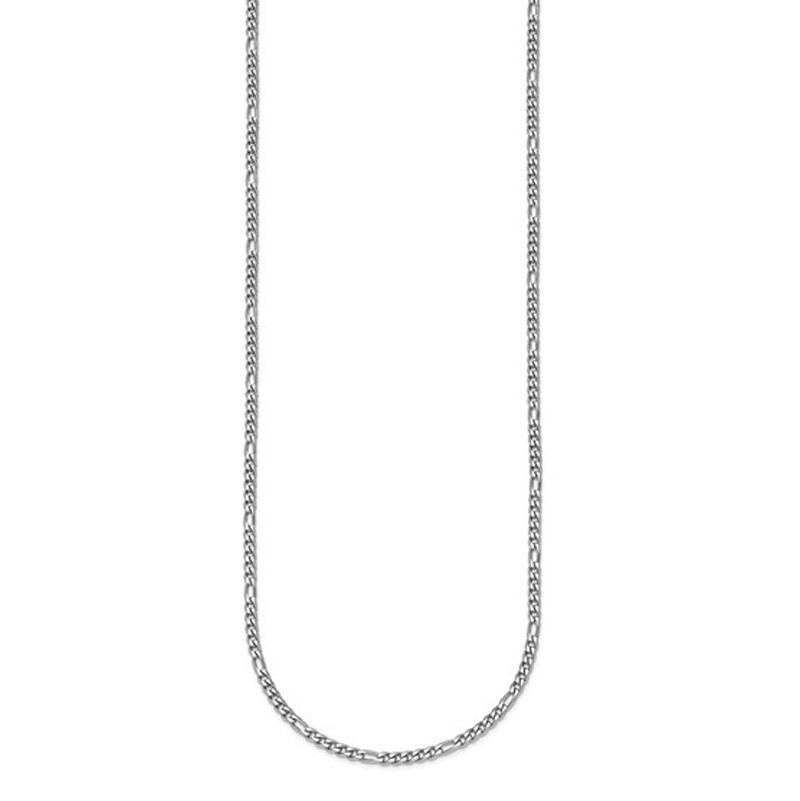 2.5mm Platinum PT950 Figaro Chain Necklace 16″ 18″ 20″ 24″ or 30″