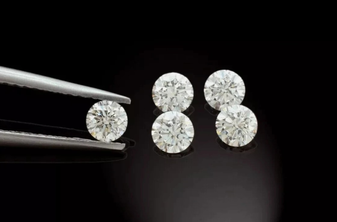 IF Clarity Loose CVD Diamond 0.20 Ct Lab Grown 2.10 mm Round 5 Pcs Lot Certified