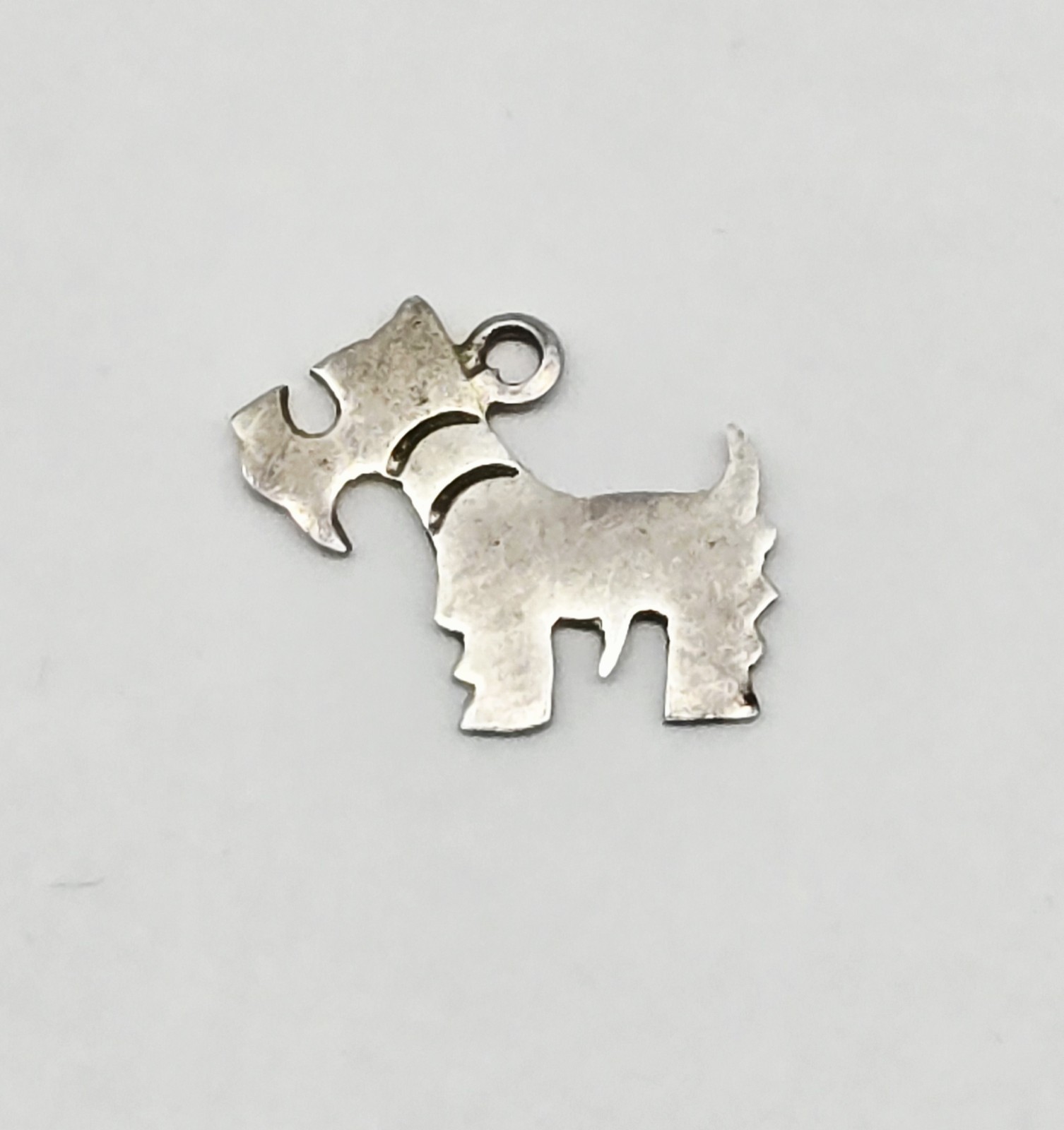 VTG Sterling Silver Scottie Dog Charm Pendant Mexico 925 Terrier Silhouette 0.7g