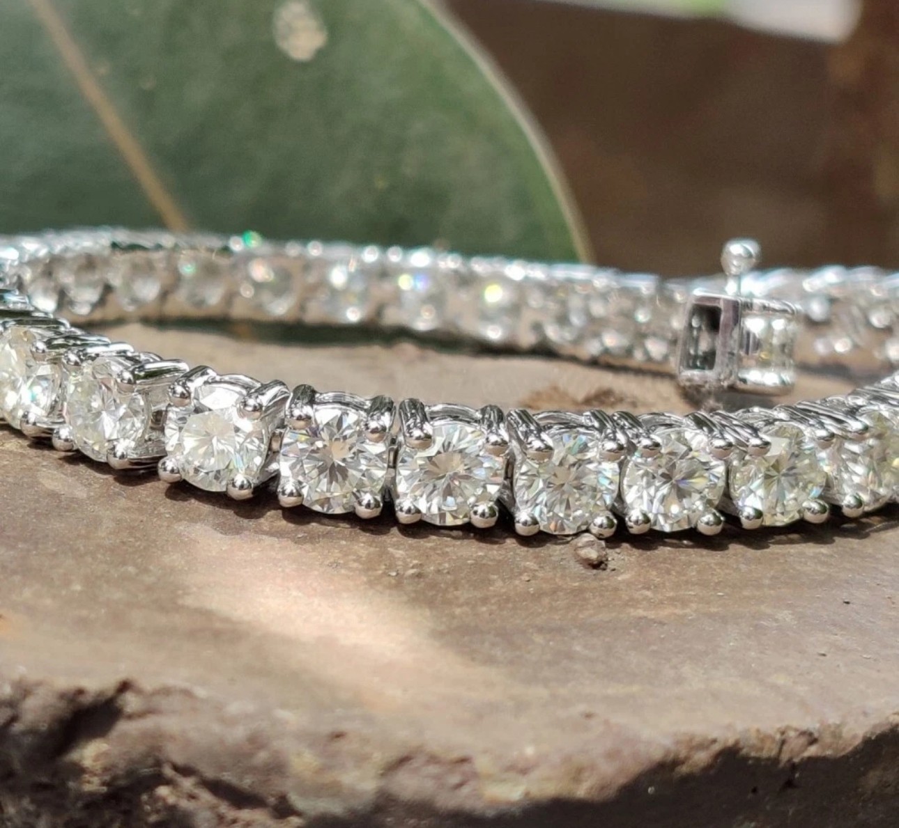 7″ Inches Long Tennis Wedding Bracelet 6 CT Round Cut Solid 14K White Gold VVS1