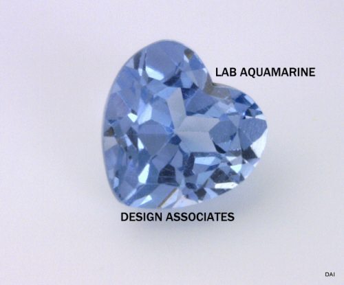 MAN MADE AQUAMARINE 5 MM HEART CUT OUTSTANDING COLOR AAA 3 PC SET