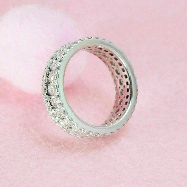 2Ct Round Cut lab-Created Engagement Ring 14K White Gold Plated