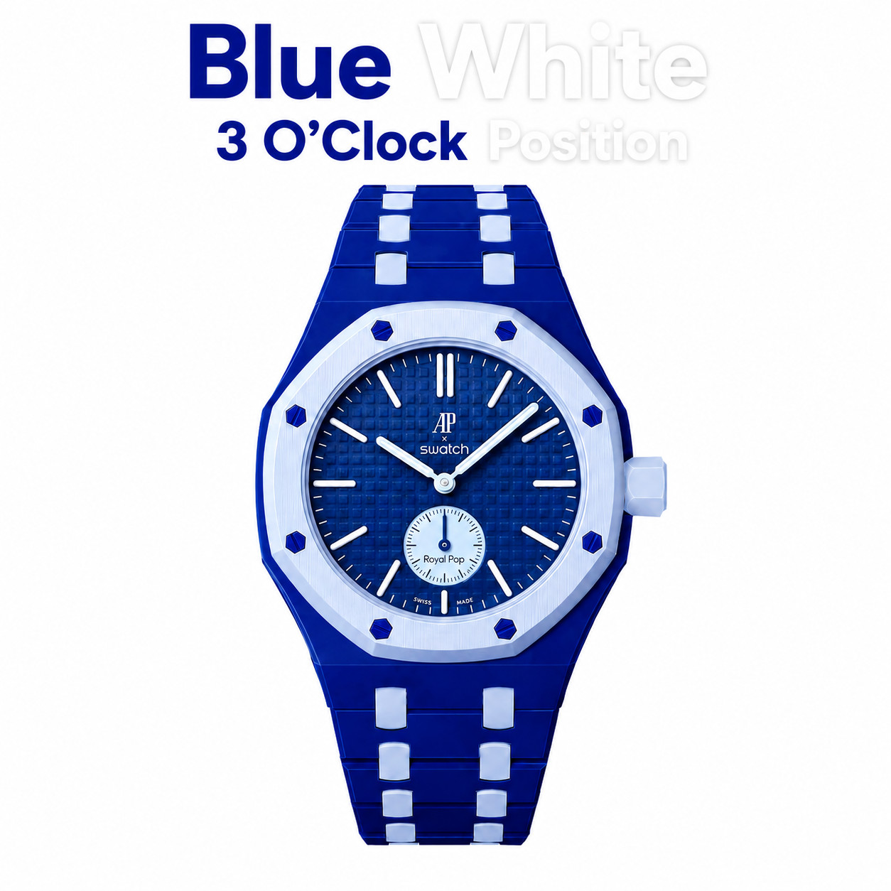 Bioceramic Case Ceramic Band ROYALPOP SWATCH x AP Collab Watch Mod Kit