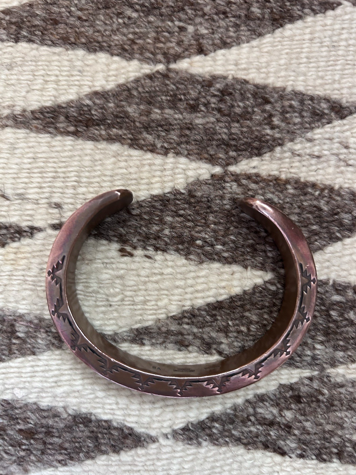 Randy Secatero & Sylvana Apache Navajo Sterling & Copper Cuff Bracelet