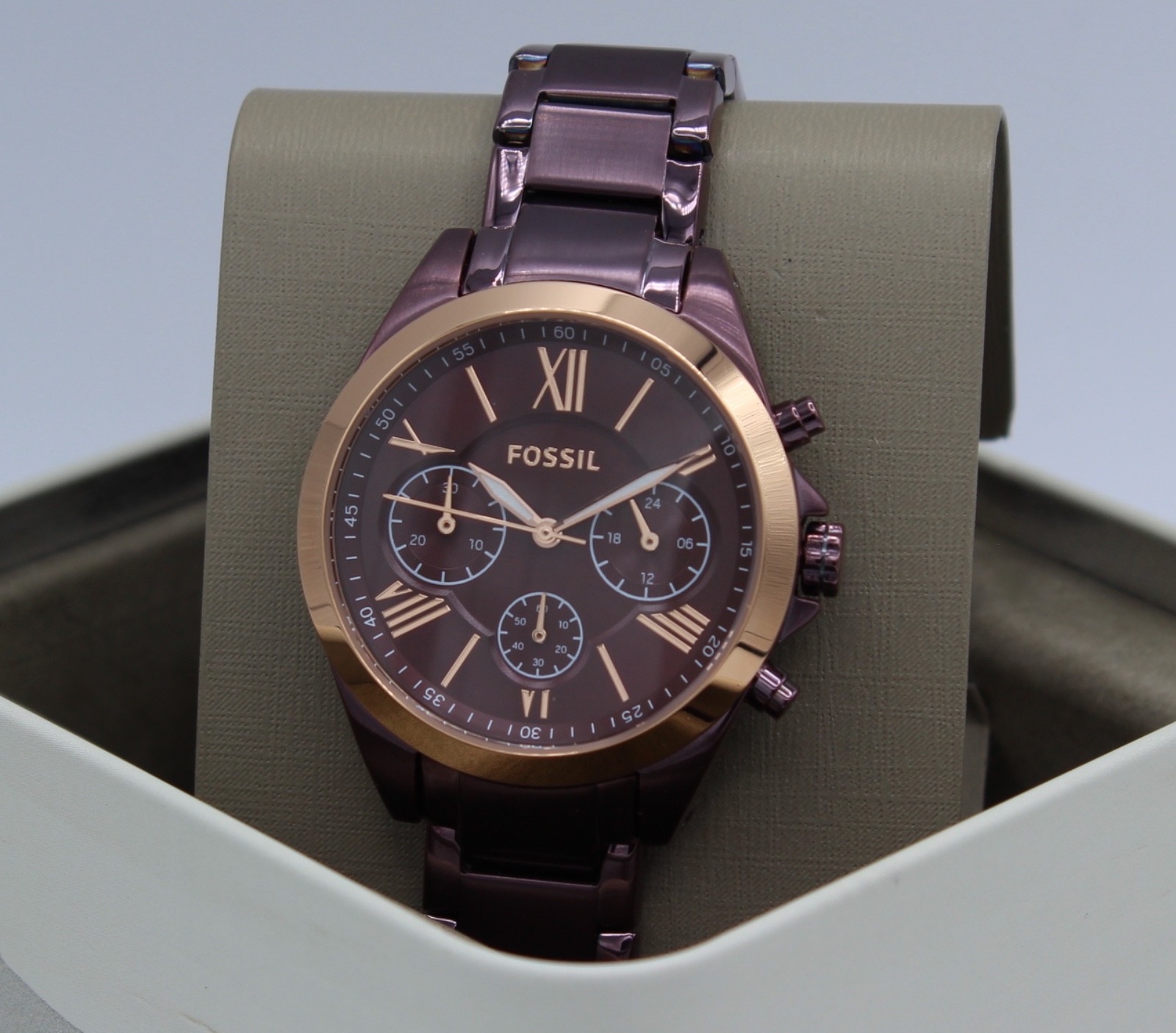 Fossil Modern Courier Midsize Chrono Purple Women’s BQ3281 Watch