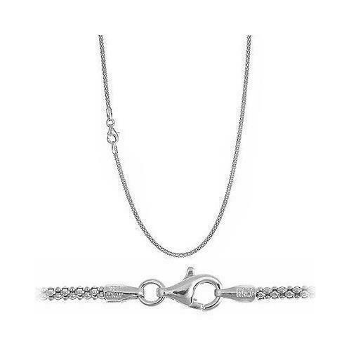 1.8MM Solid 925 Sterling Silver Italian POPCORN CHAIN Necklace Italy 925 Stamped