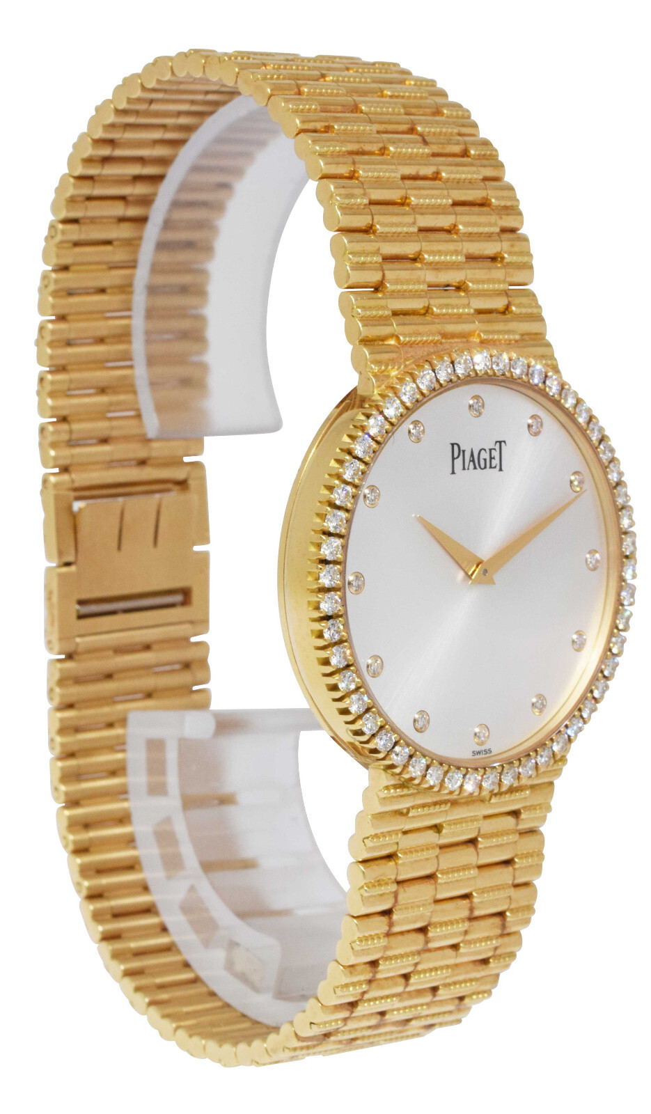 Piaget Dancer Traditional 18k Yellow Gold Diamond 32mm Manual Watch P10491