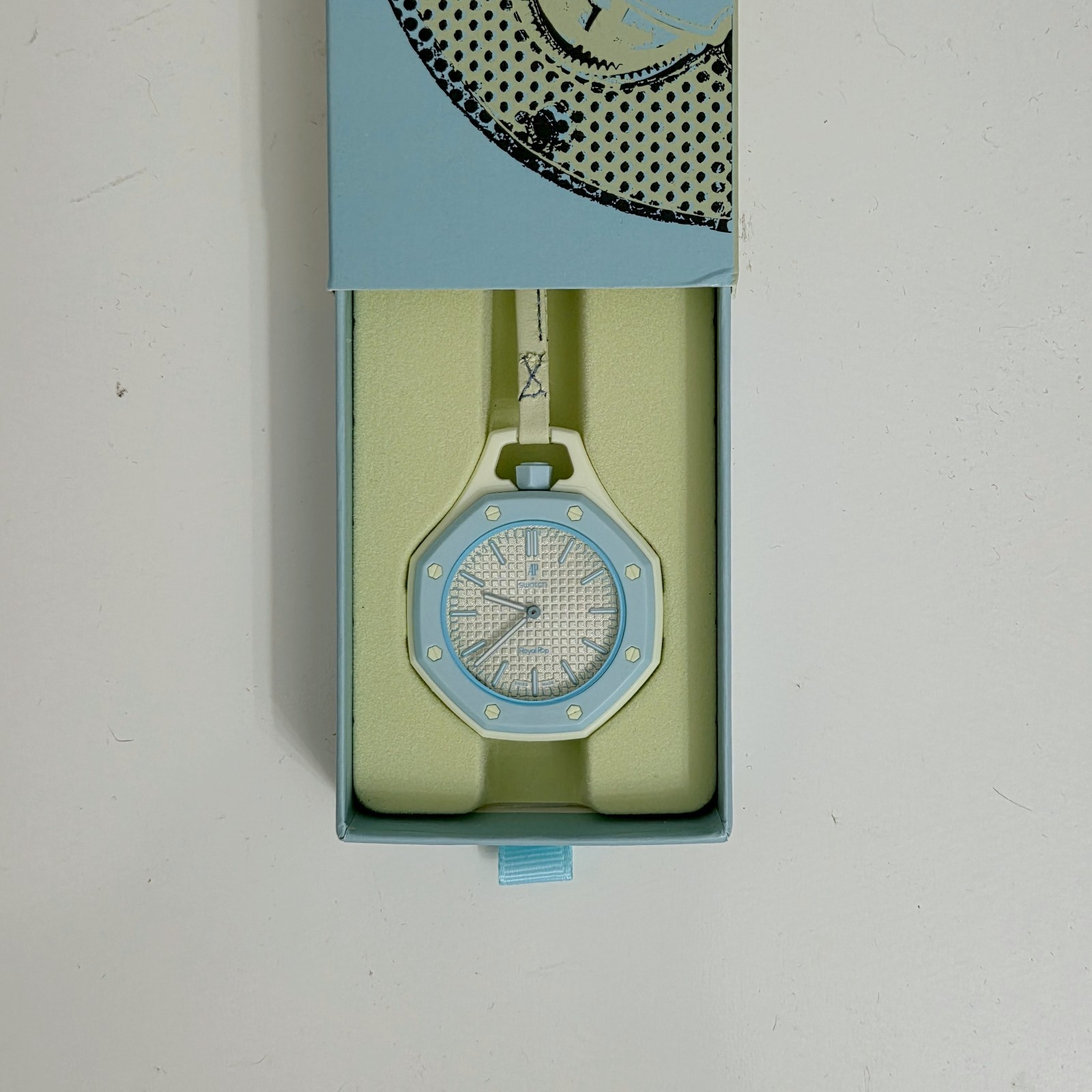 Swatch X AP Royal Pop Light Blue Blaue Acht Watch & Bioceramic Silicone Strap