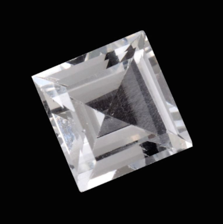 Genuine Natural Bright White Topaz Square Faceted Loose Stones (2x2mm – 12x12mm)