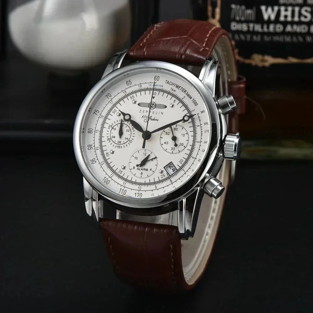 2026 Luxury Zeppelin Airship Men’s Retro Business Date Gift Commemorative Watch