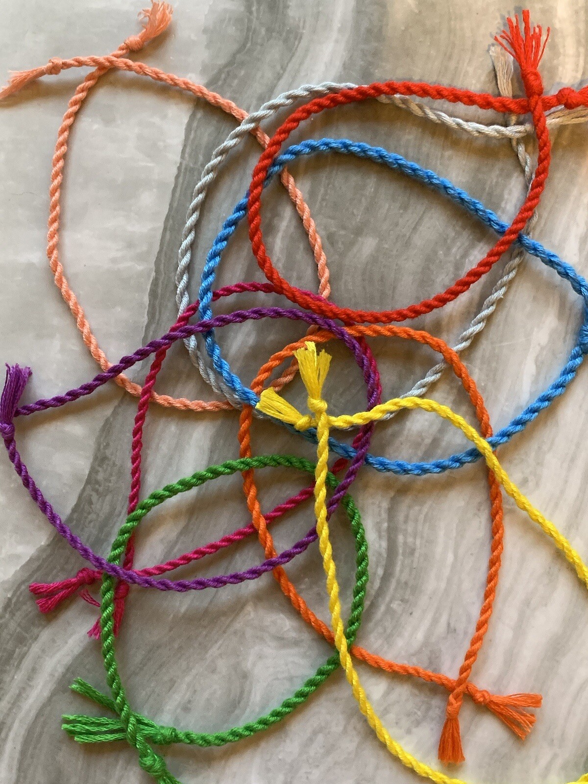 Friendship Bracelet Anklet Cotton Thread Woven Neon Bracelet Ankle UK