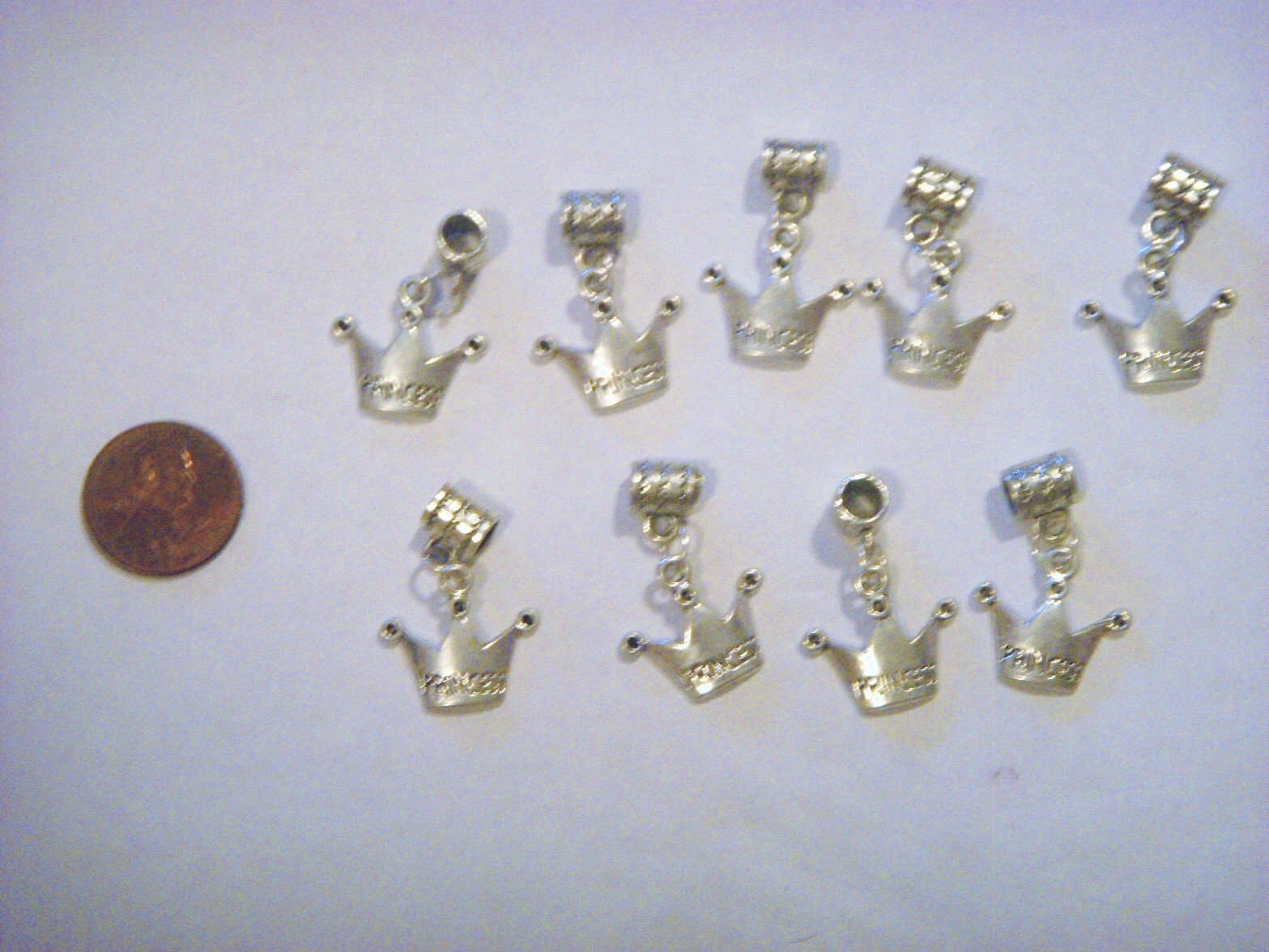 CROWN – TIBETAN SLIVER SINGLE CHARM DANGLE FOR BRACELETS OR PENDANTS