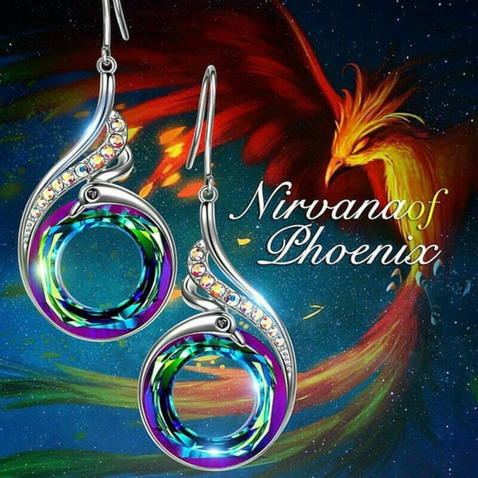 Gorgeous Silver Plated Drop Earrings Women Crystal Jewelry Pair/set A69