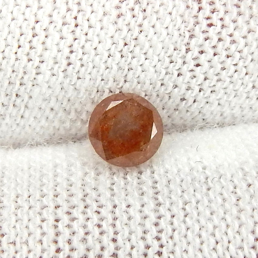.4ct Untreated Unheated Orange Brown Diamond Natural Earth Mined Faceted Round