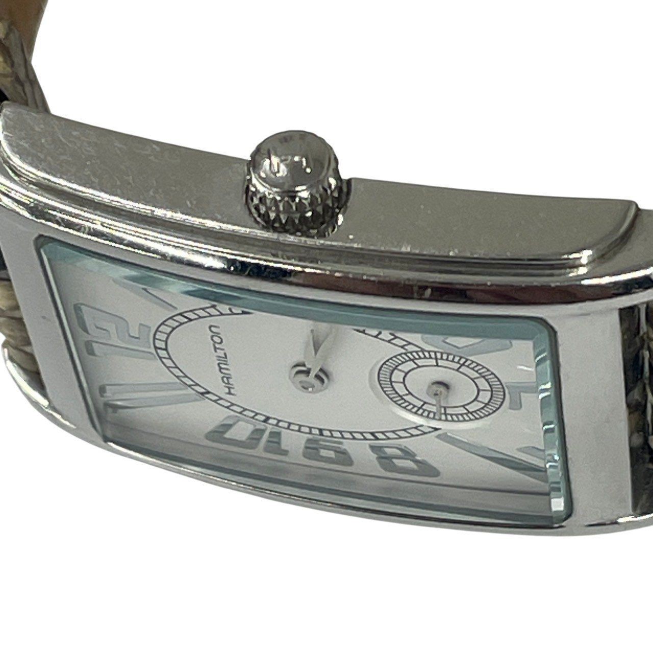Hamilton Ardmore H114110 Rectangle SS White Dial Small Second Quartz New Battery