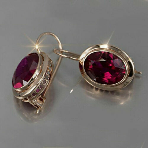 925 Silver Plated Ear Hook Drop Dangle Earrings Cubic Zirconia Simulated