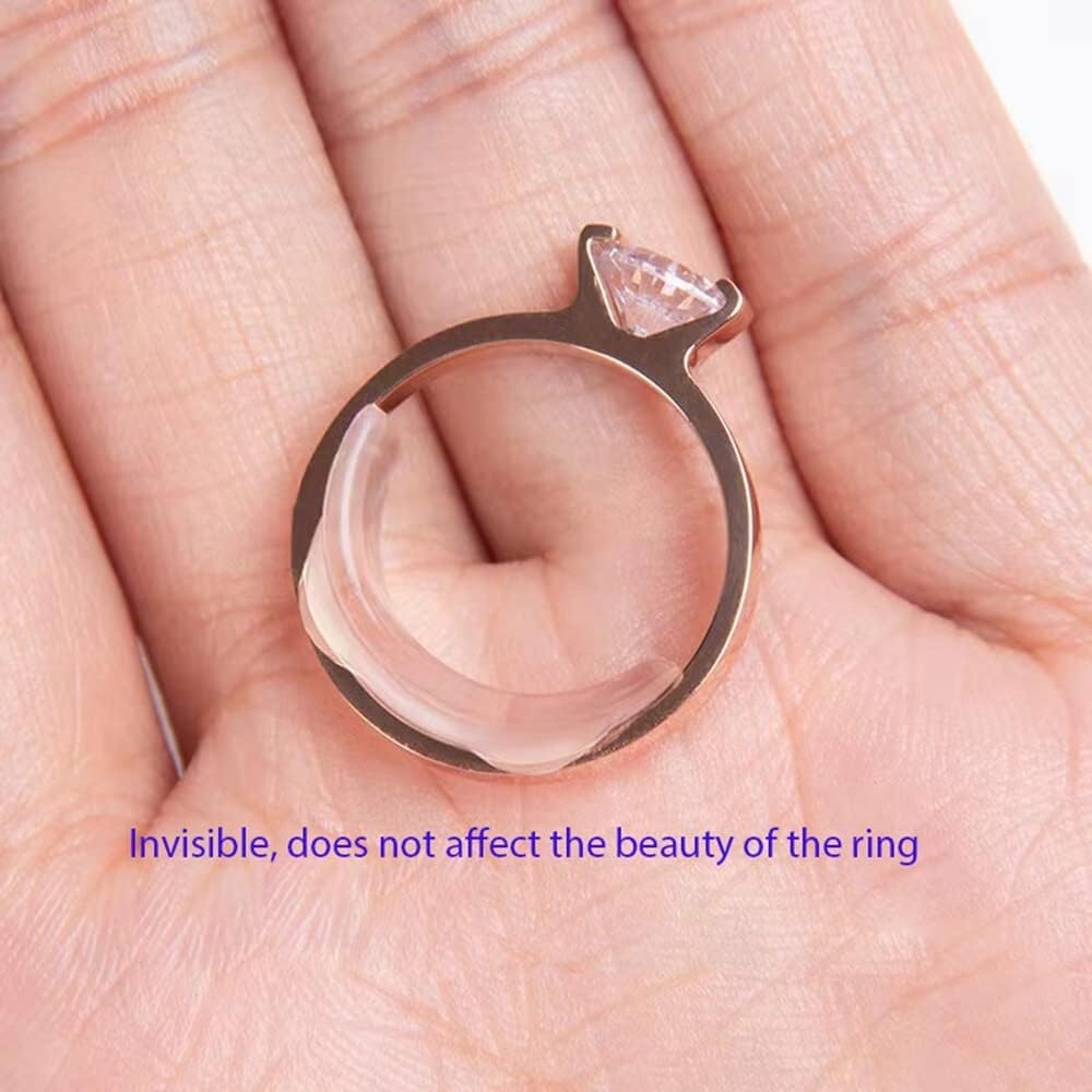 8pcs Different Sizes Invisible Transparent Ring Sizer Adjuster for Loose Rings