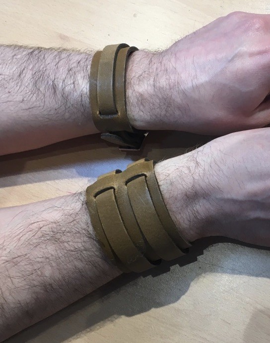 Real Leather Strap Buckle Bracelet Choice of Colours & Widths Hand Made Cuffs