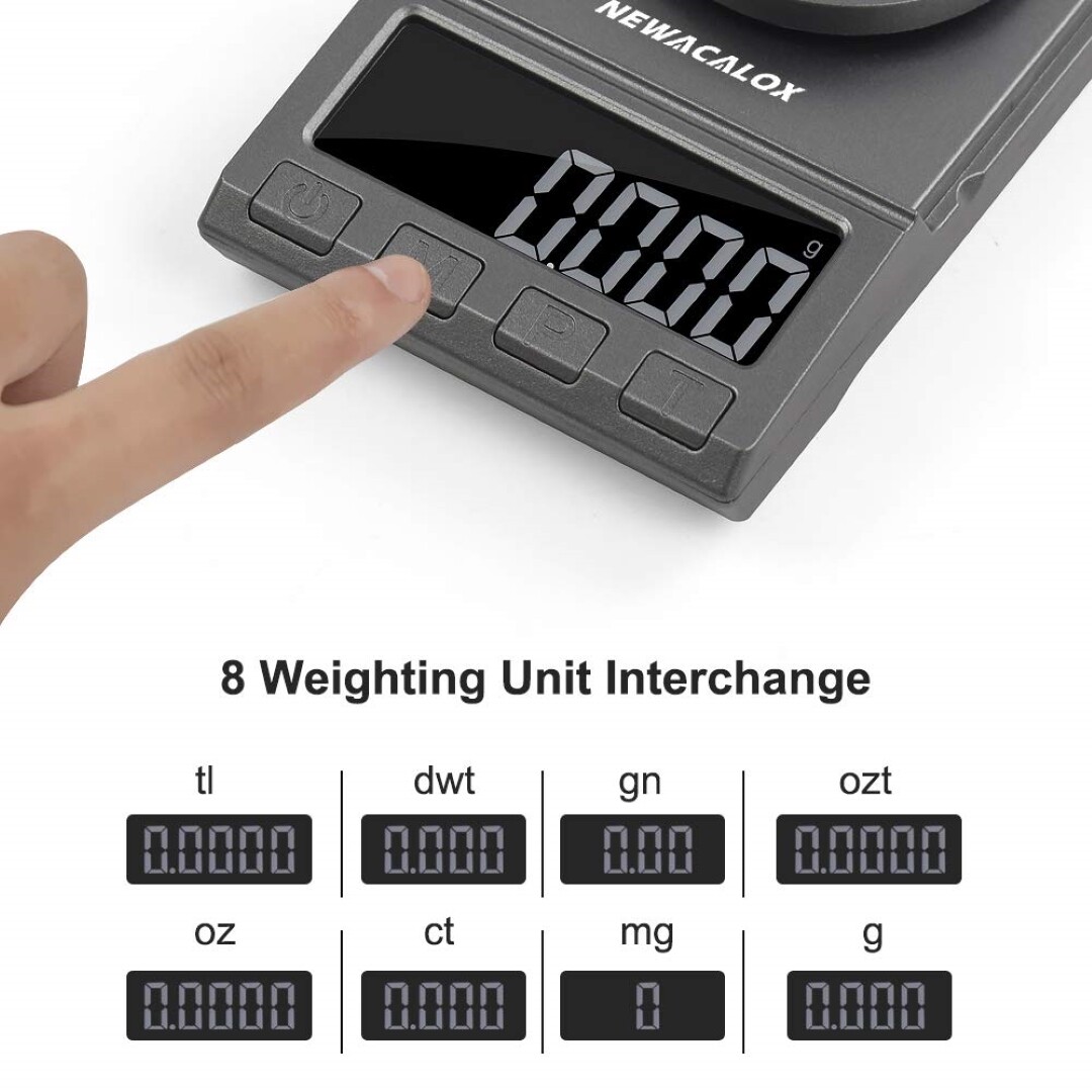 Digital Milligram Scale100g/.0001g Pro Lab Balance Diamond Battery