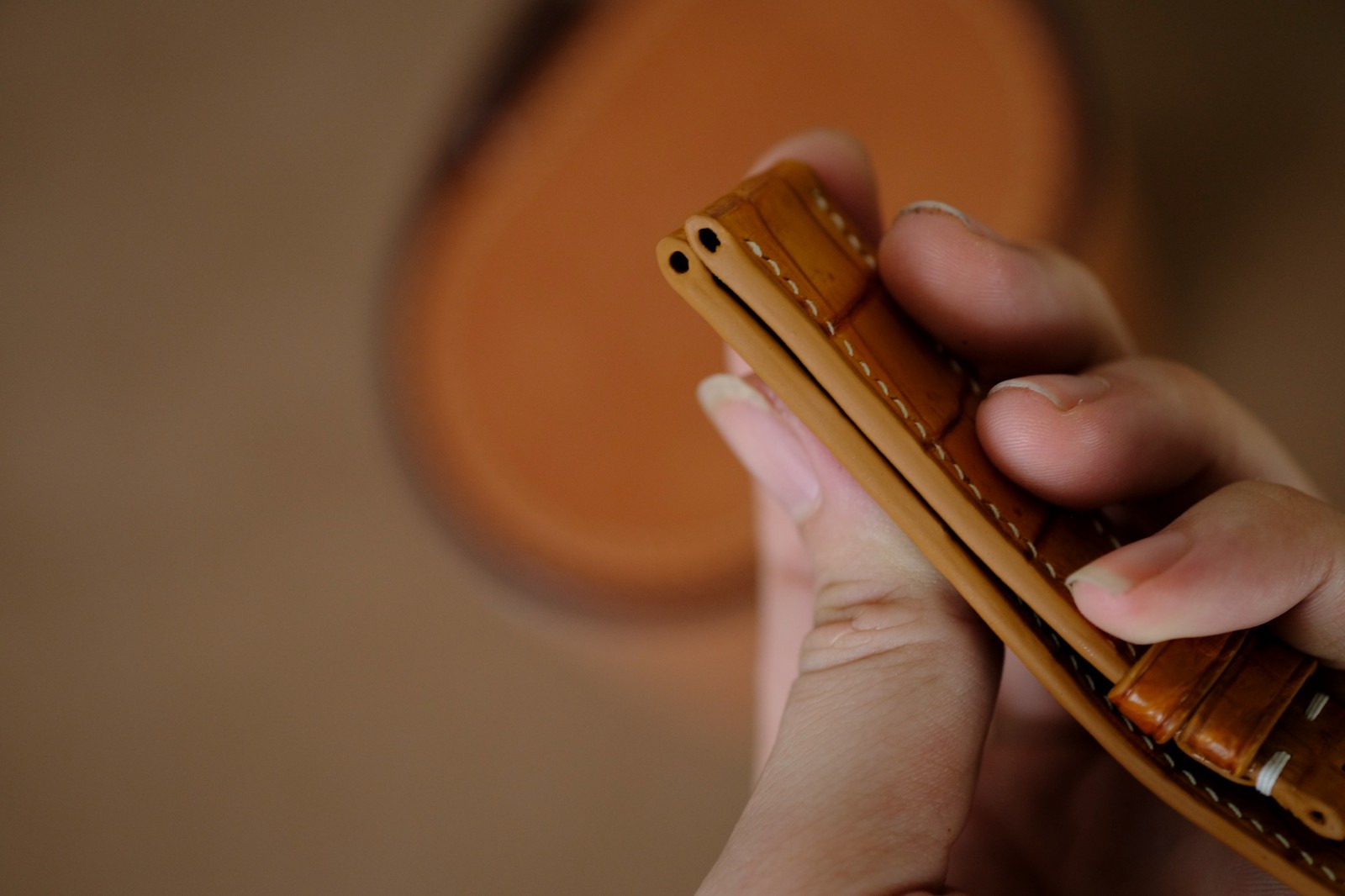 Very thin light brown watch strap watch band size 20/16 (or any size)