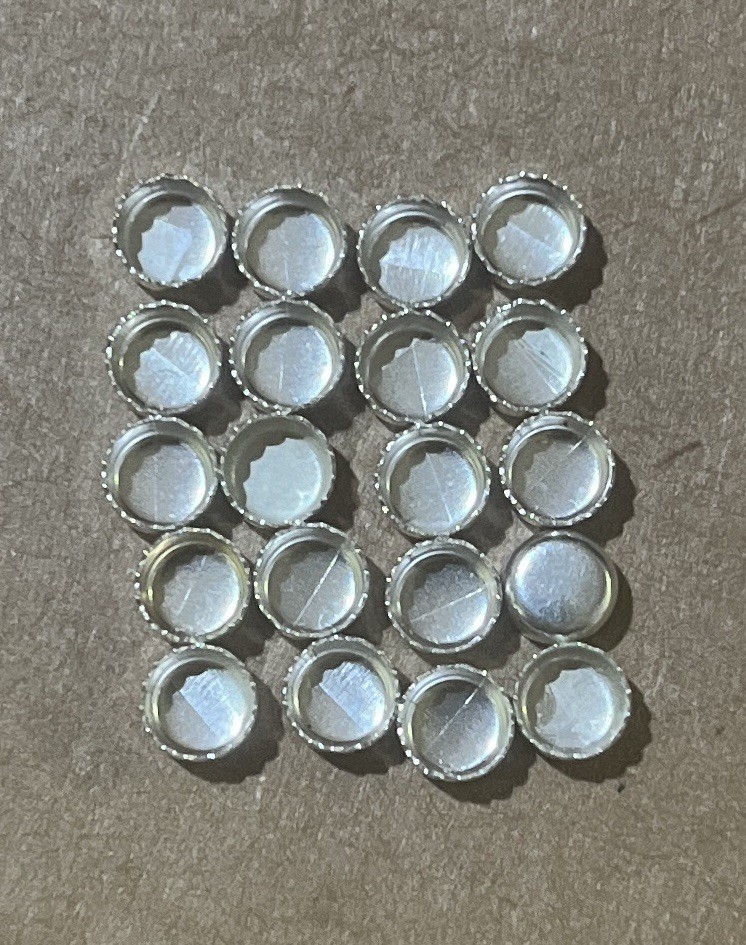 One 4mm Round Serrated Sterling Silver Bezel Cup 32gauge Setting