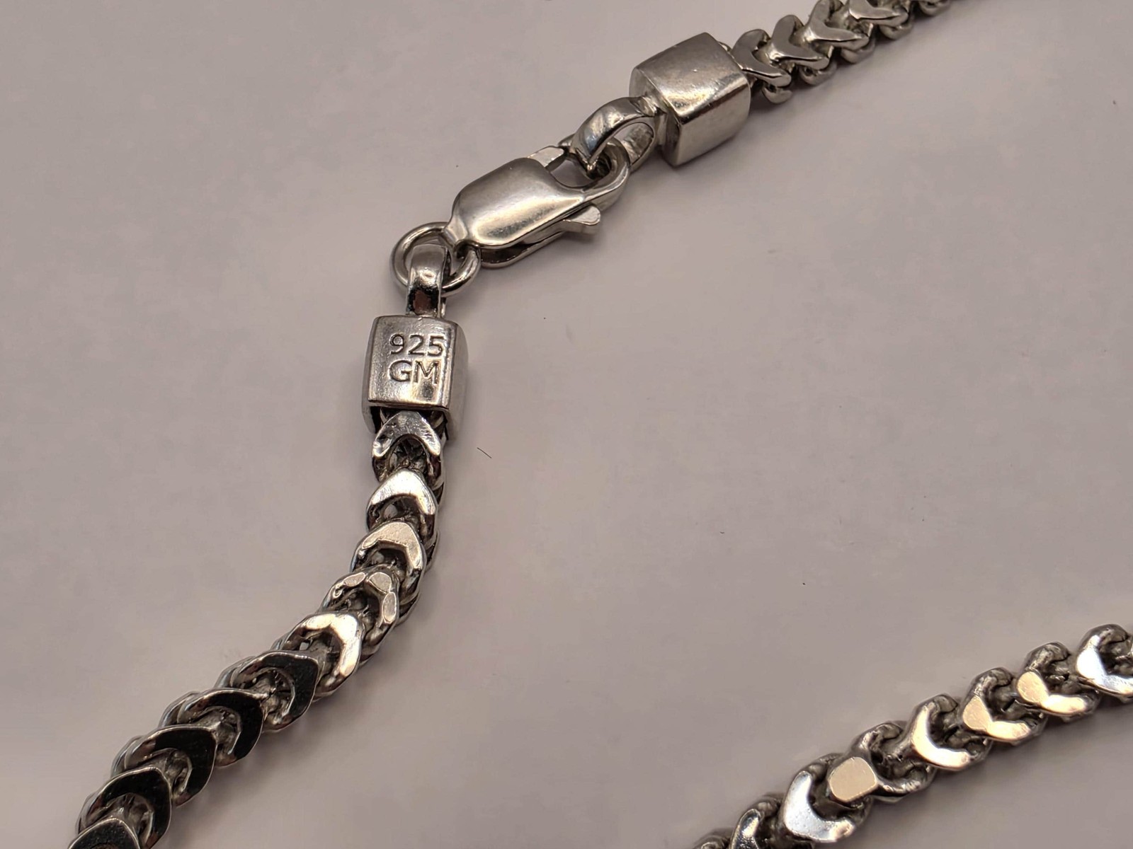 Sterling Silver Franco Chain Necklace | 925 Silver | 20 Inch | 2.9mm | Box Weave