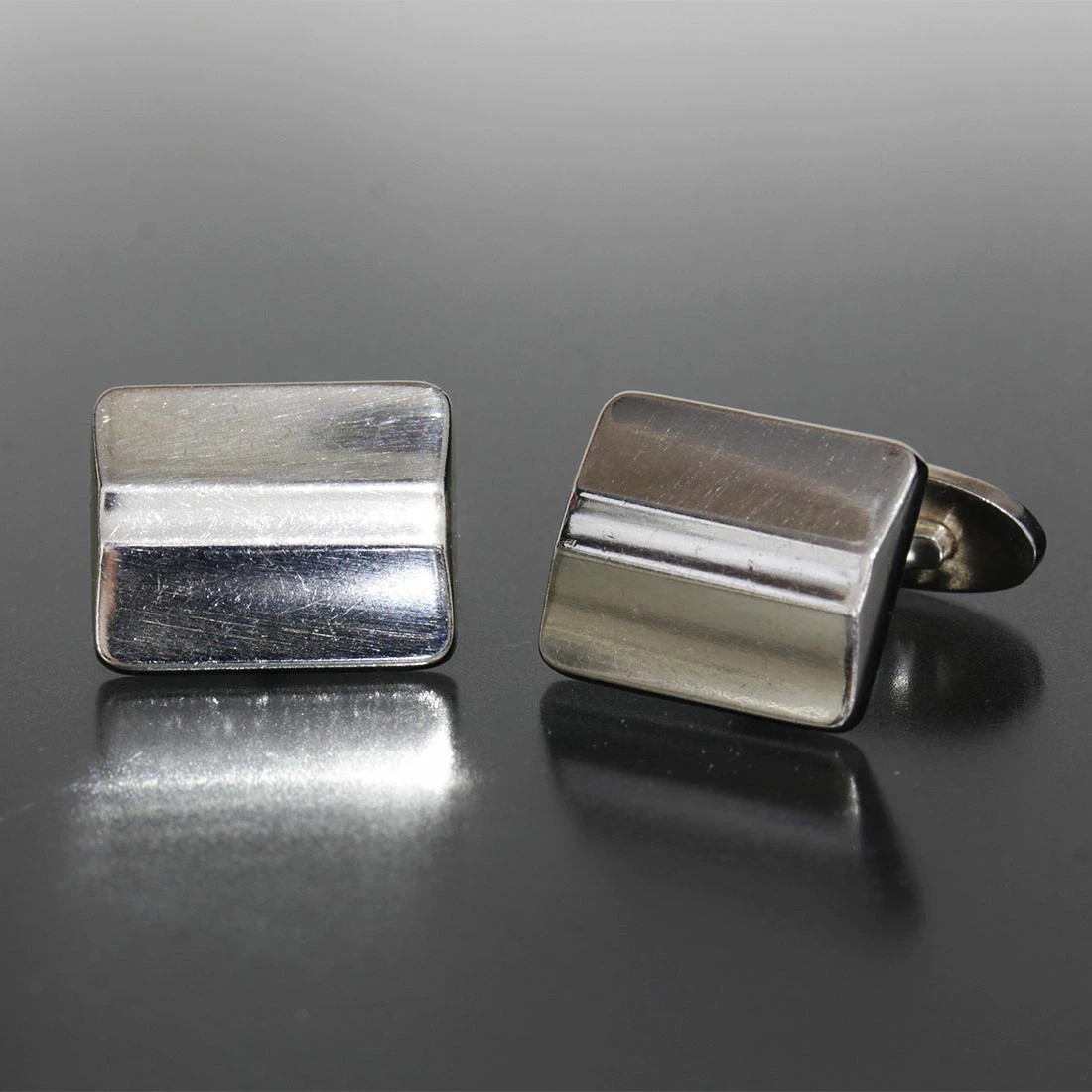 Georg Jensen Cufflink Sterling Silver 925 16x14mm pre-owned