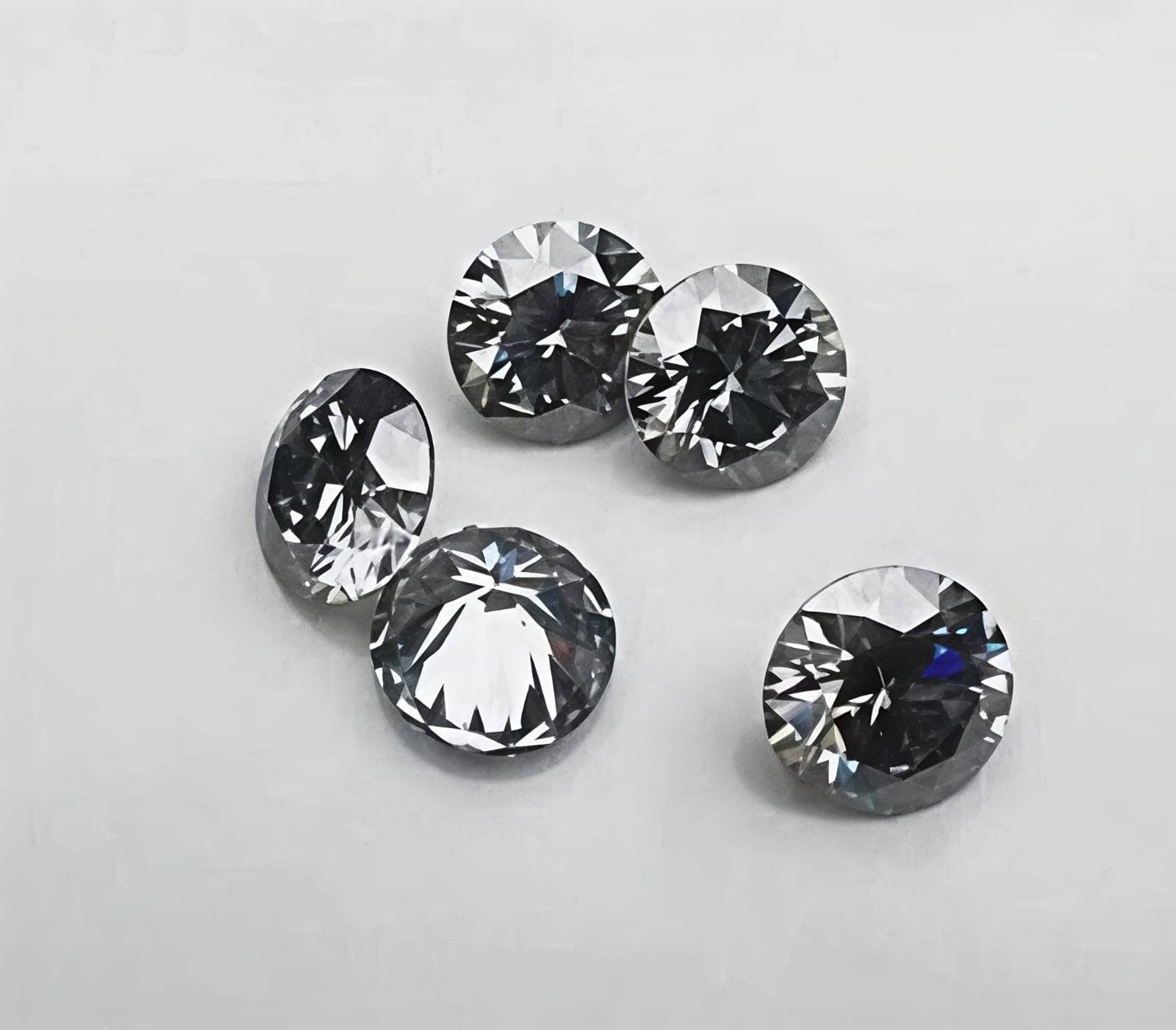 2Ct Pair Round Cut Fancy Black Color VVS1 Diamond Premium Quality gemstone 2 Pc