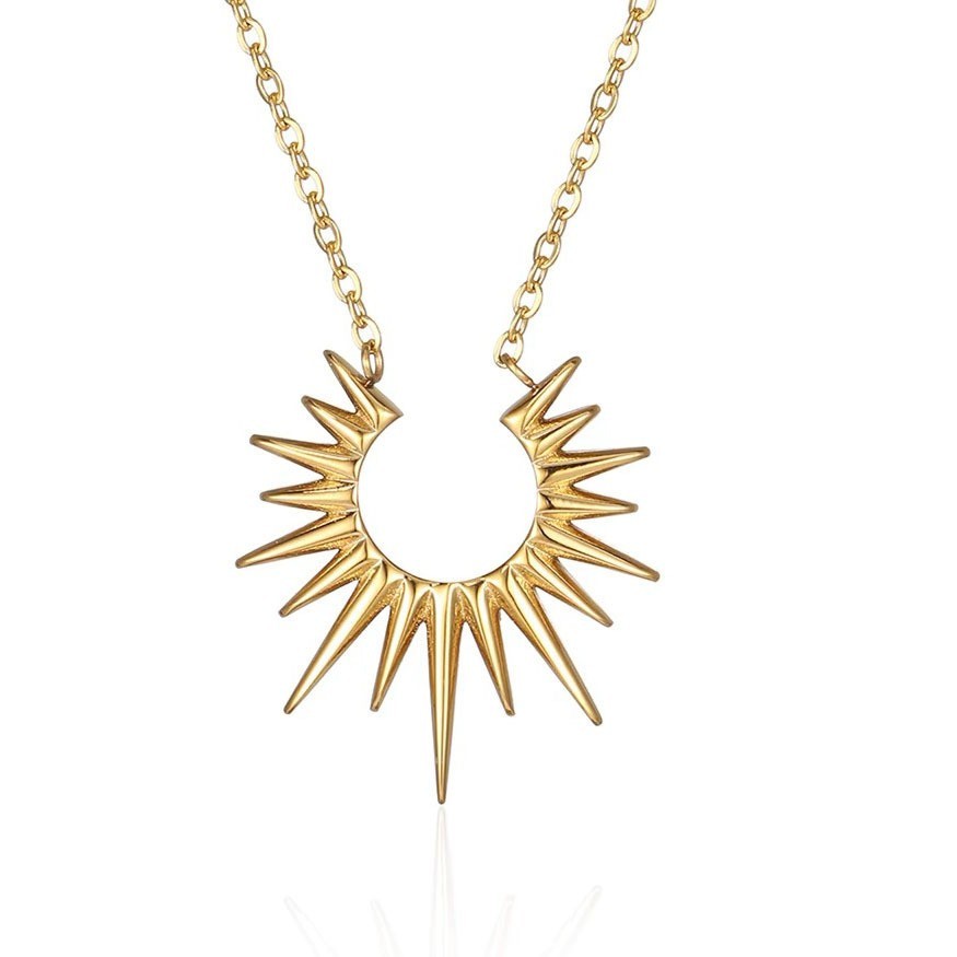 1Pcs Open Sun Choker Necklace, Chic Pendant Chain for Men Women