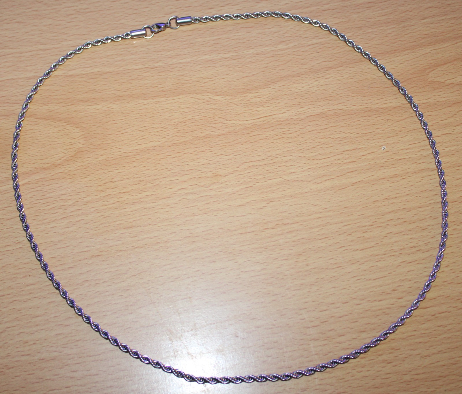 New Solid Stainless Steel 28.5″ Rope Chain Necklace 3.5 mm 25 Grams Total Weight