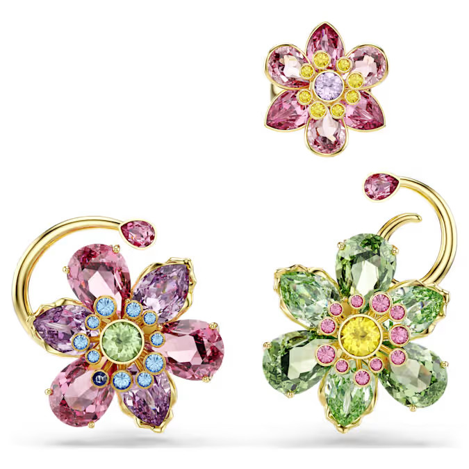 Swarovski Idyllia Ear Hook Set 3 Asymmetric Design Mixed Cut