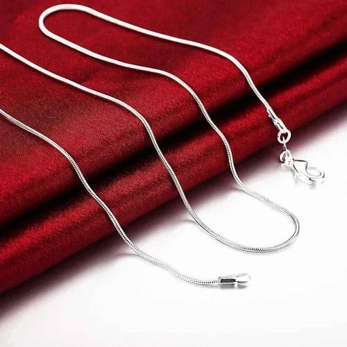 10PCS wholesale 925 sterling solid silver 1MM 16-30inch snake chain necklace