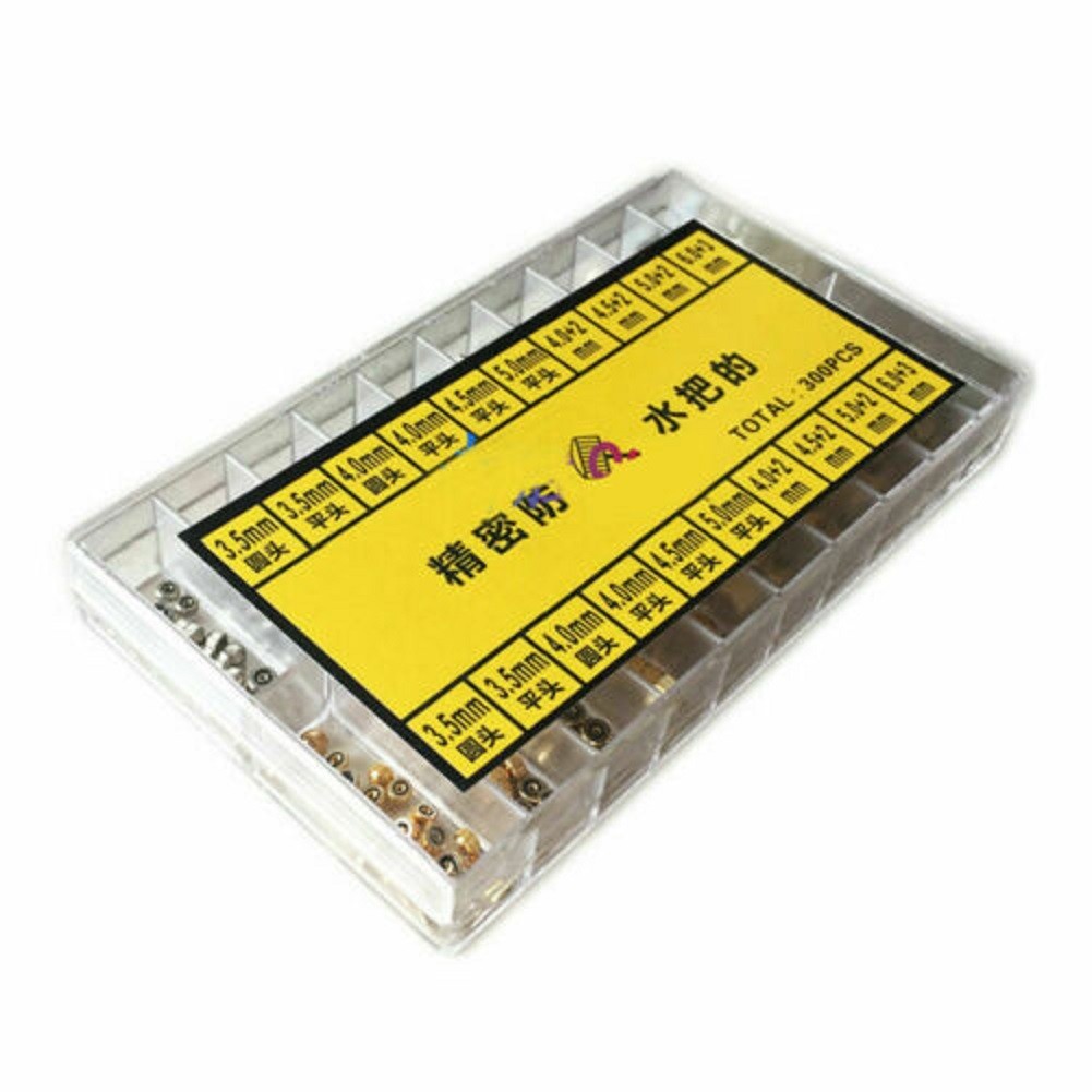 Mixed Sizes Silver Gold Watch Stem Crown Repair Parts Assortment Set Gold Silver
