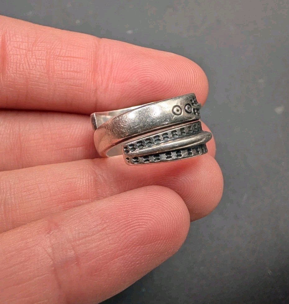 David Andersen Sterling Silver Saga Copy Orig Year 300 Snake Ring Size 5 1/2 +/-