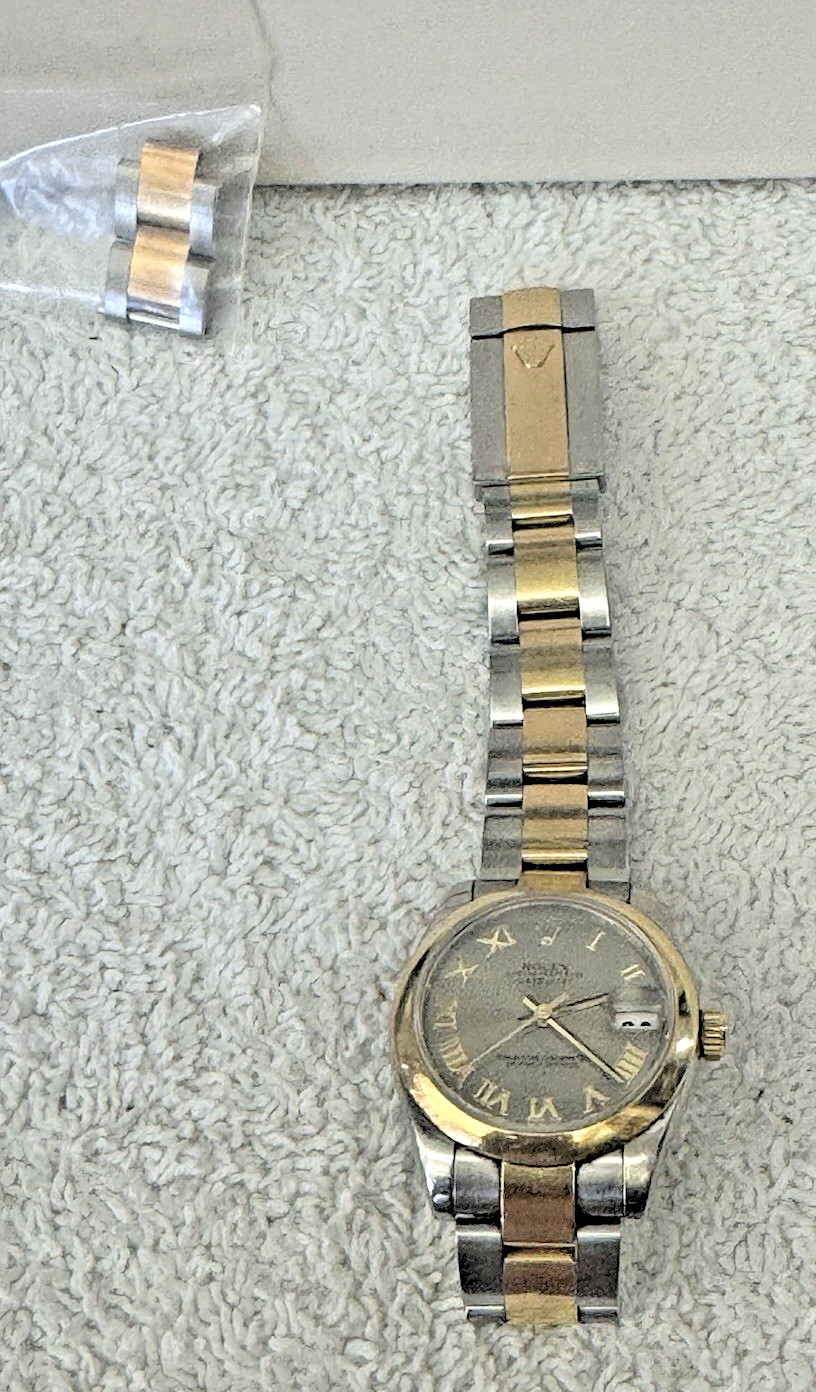 ROLEX 2 TONE 31MM OYSTER PERPETUAL DATEJUST FULL SET REF: 178243- 103 GRAMS