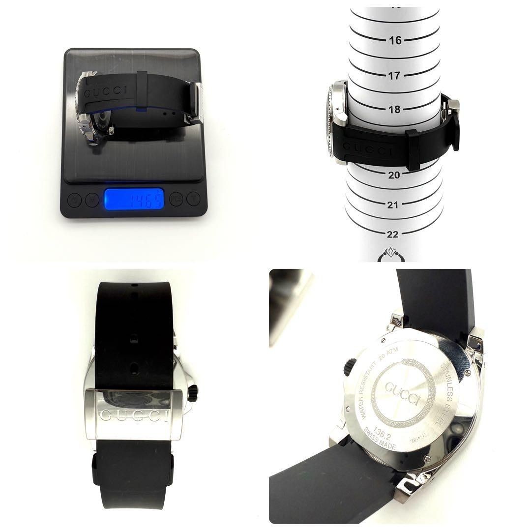 [B1P] GUCCI Dive Quartz Watch Black Dial Stainless Steel [z5m]