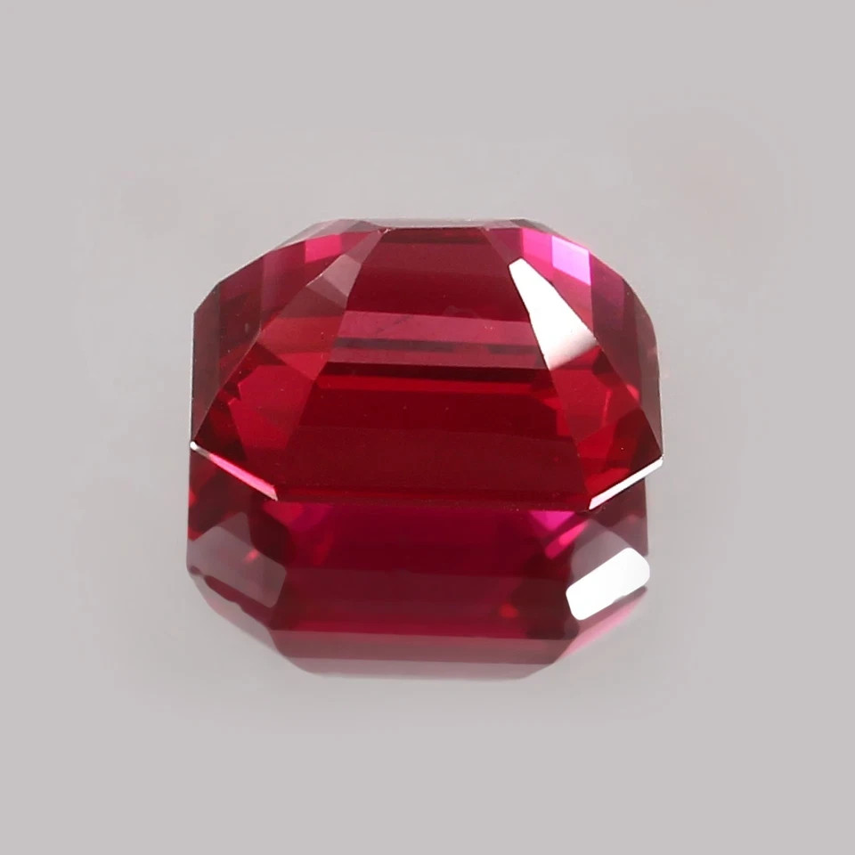 AAA 9×7 MM Flawless Blood Red Ruby Emerald Cut VS1 Quality Loose Gemstone 4PCS