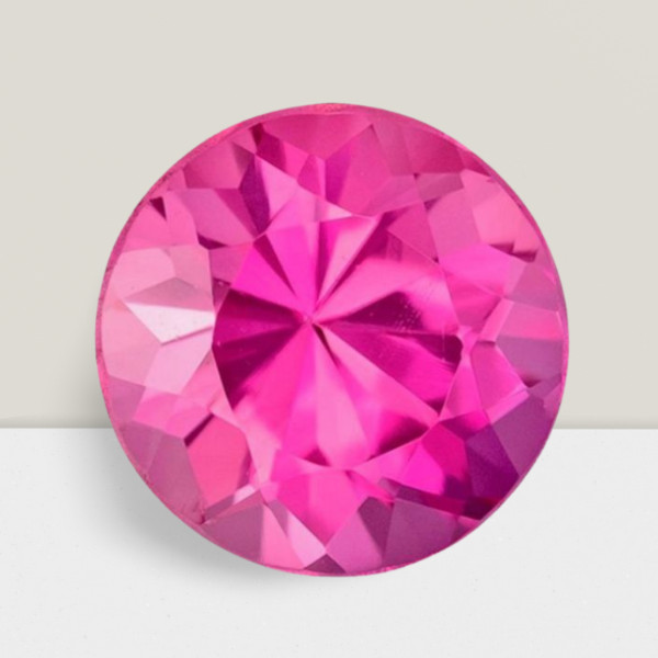 Pink Tourmaline Round Cut Gemstone 0.50 Cts – 5 mm Lustrous Loose Gem #