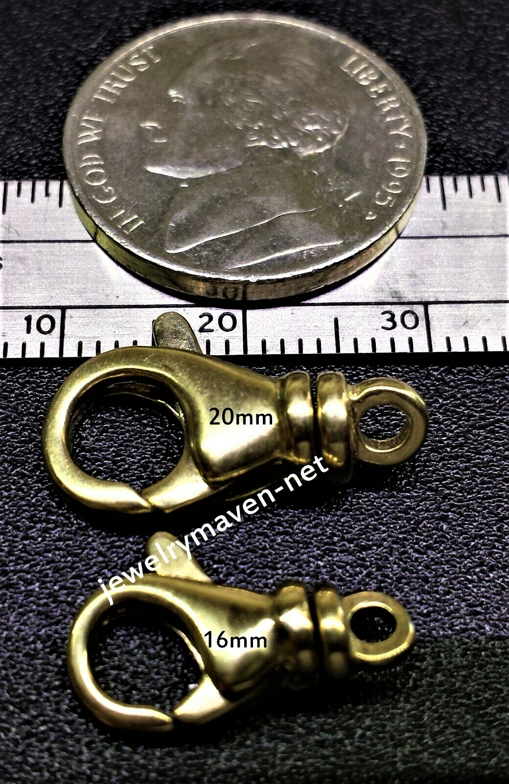 16mm 14k Large Solid Yellow Gold Swivel Lobster Trigger Clasp ITALY