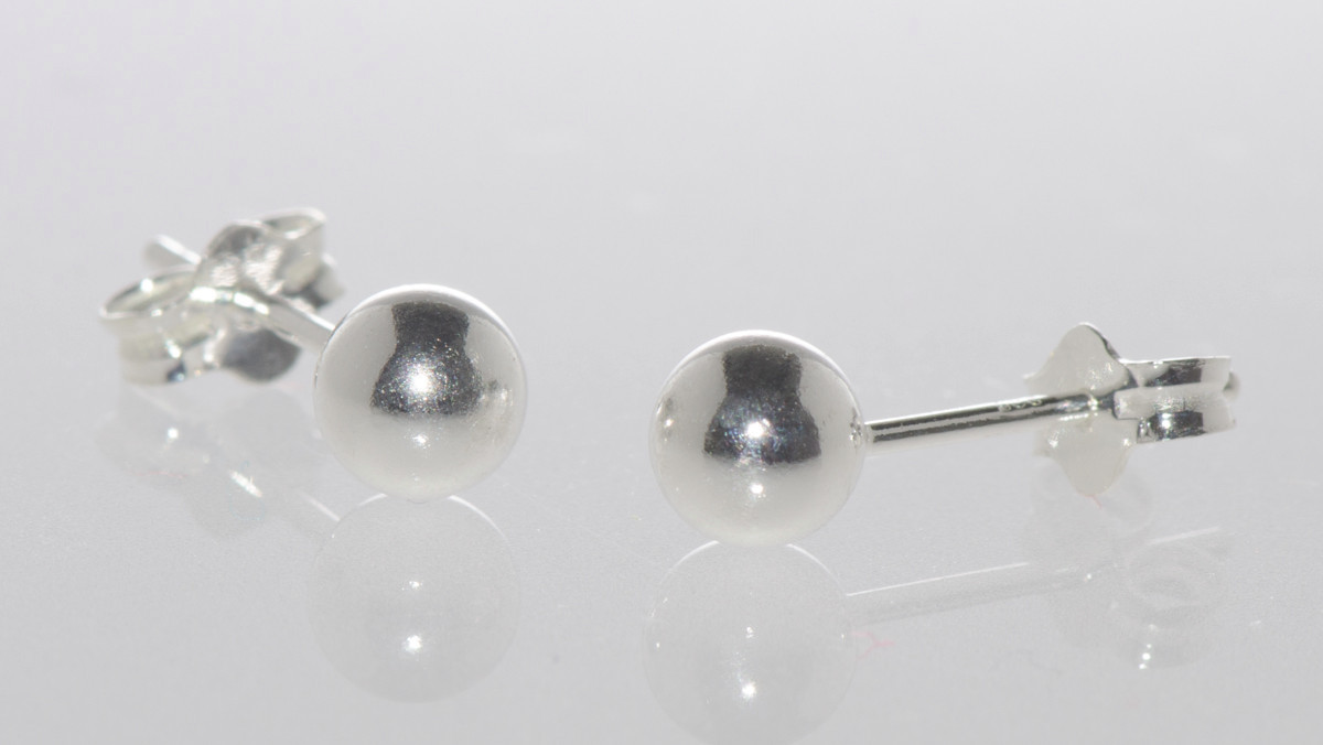Sterling Silver Ball Stud Earrings Round 2mm 3mm 4mm 5mm 6mm 7mm 8mm 9mm 10mm