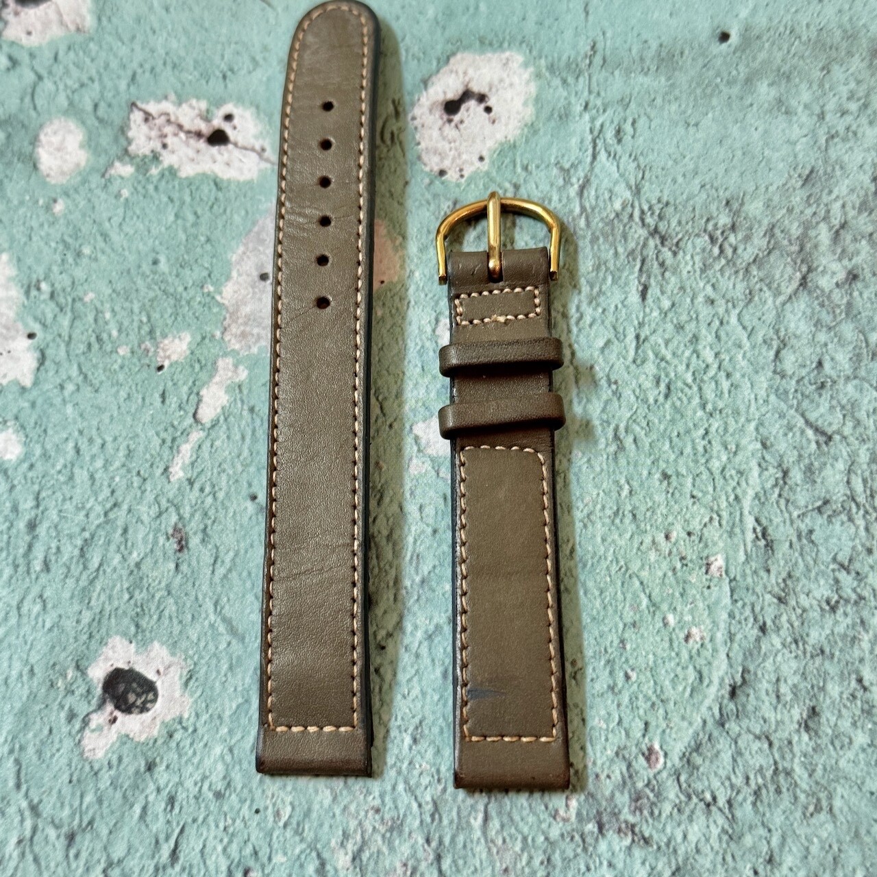 Gray Alaskan Calf 1930s/40s American vintage 14.5mm watch band Pigskin lined NOS