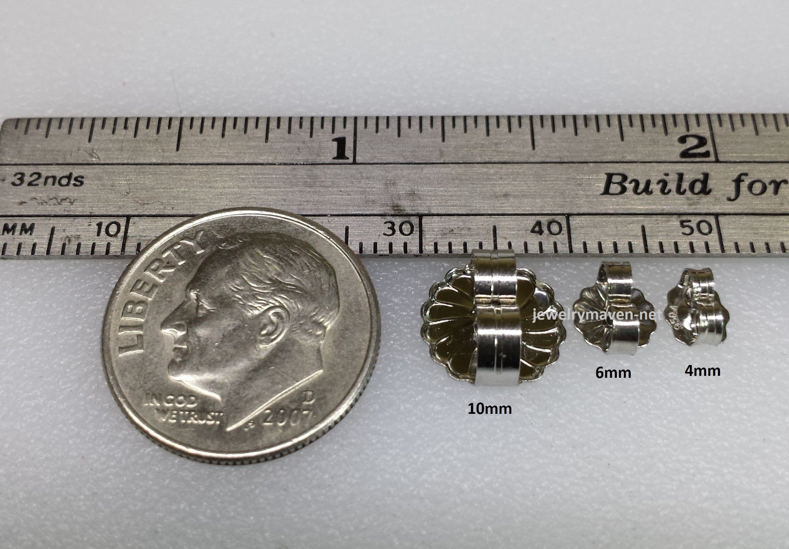 SINGLE 4.2mm Lightweight Friction Tension SOLID PLATINUM 950 Earring Back Nut US