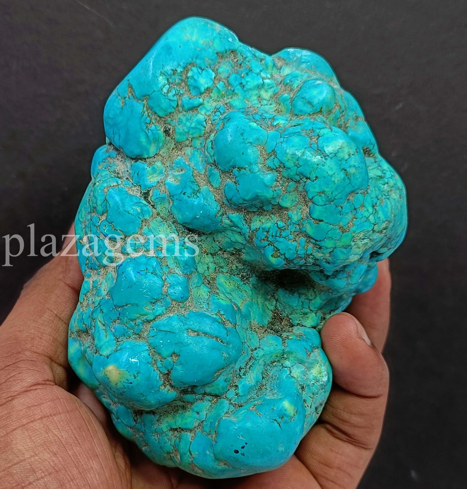 3542Ct Natural Sky Blue Turquoise EGL Certified Tumble Rough Loose Gemstone 5ARO