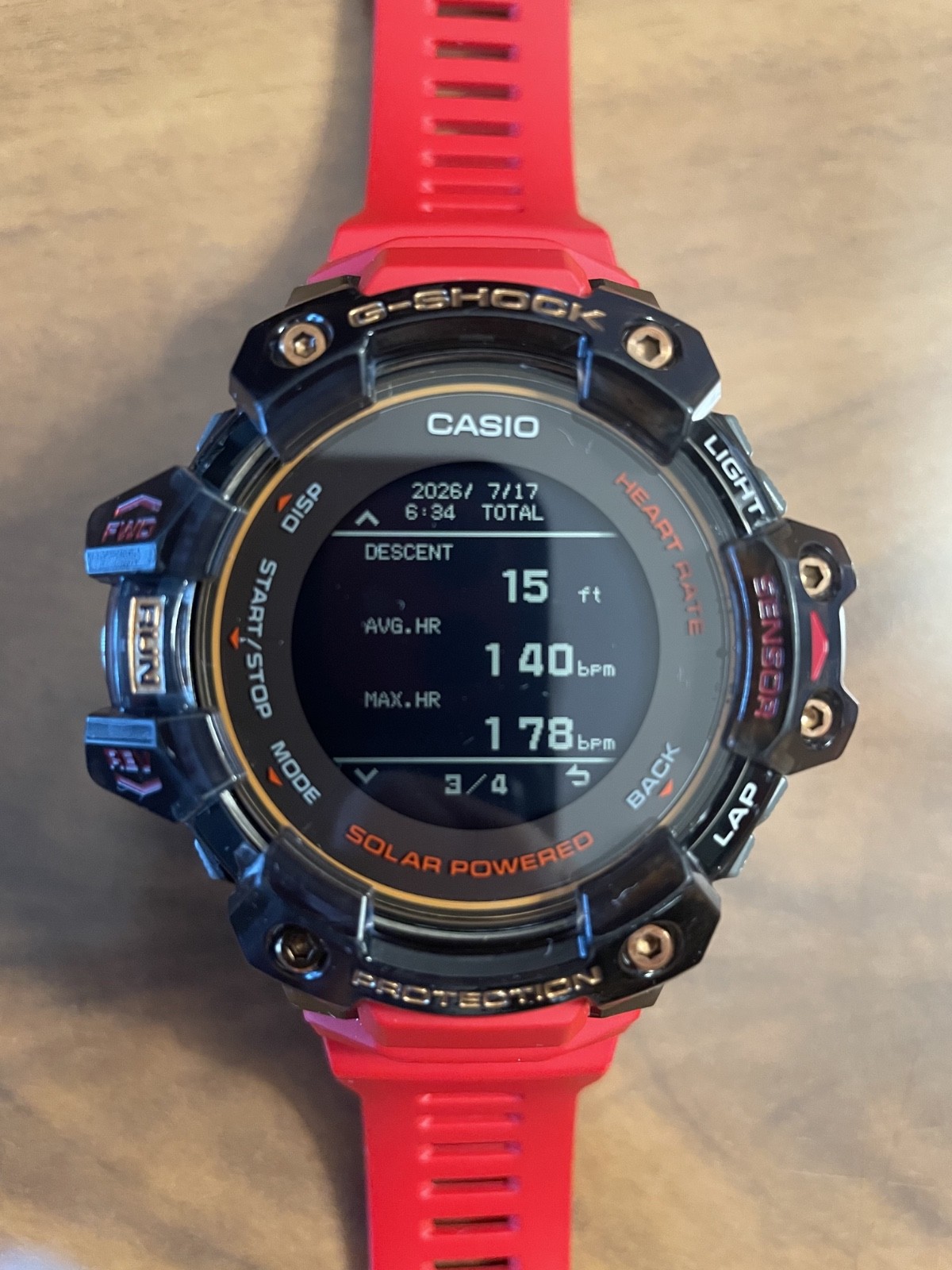 Casio G-Shock G-SQUAD PRO GBD-H1000-4A1JR Limited Edition 56.3mm Blk Resin/Stlss