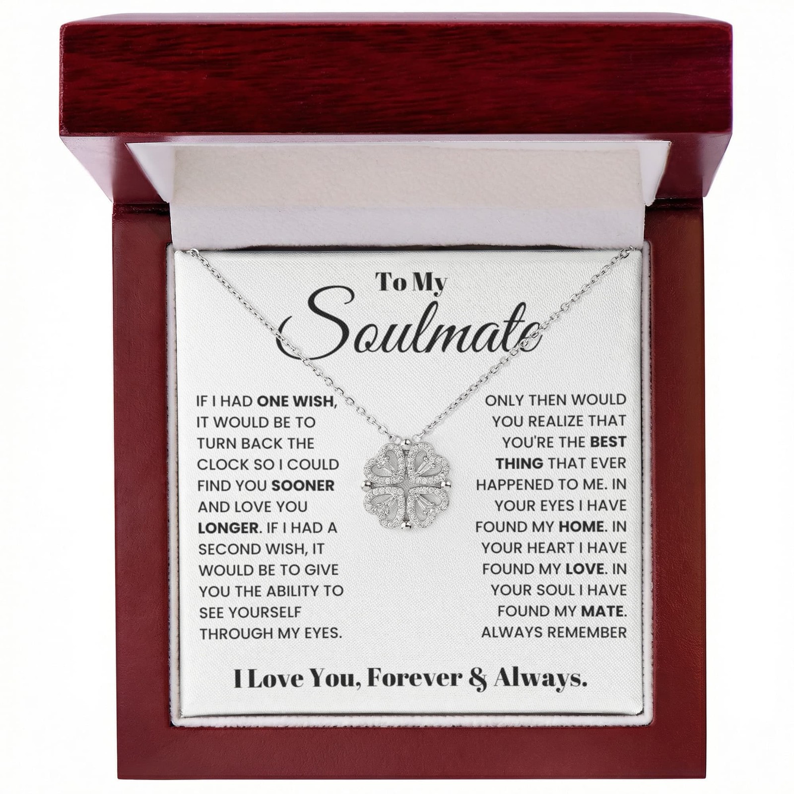 Soulmate Heart Clover Convertible Necklace